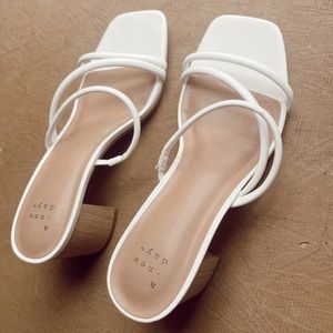 brand new white heels 🤍